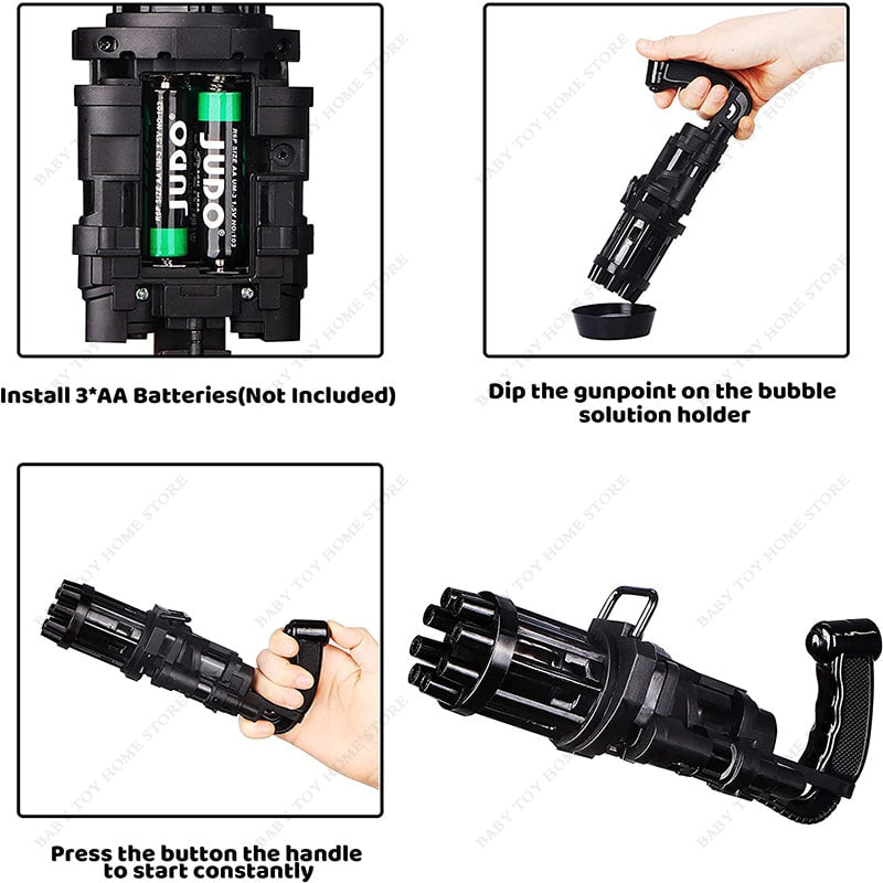 Automatic Bubble Gatling Gun