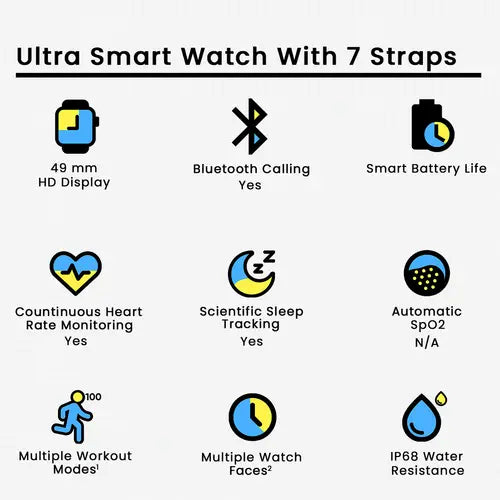 Ultra Smart Watch 7 Straps